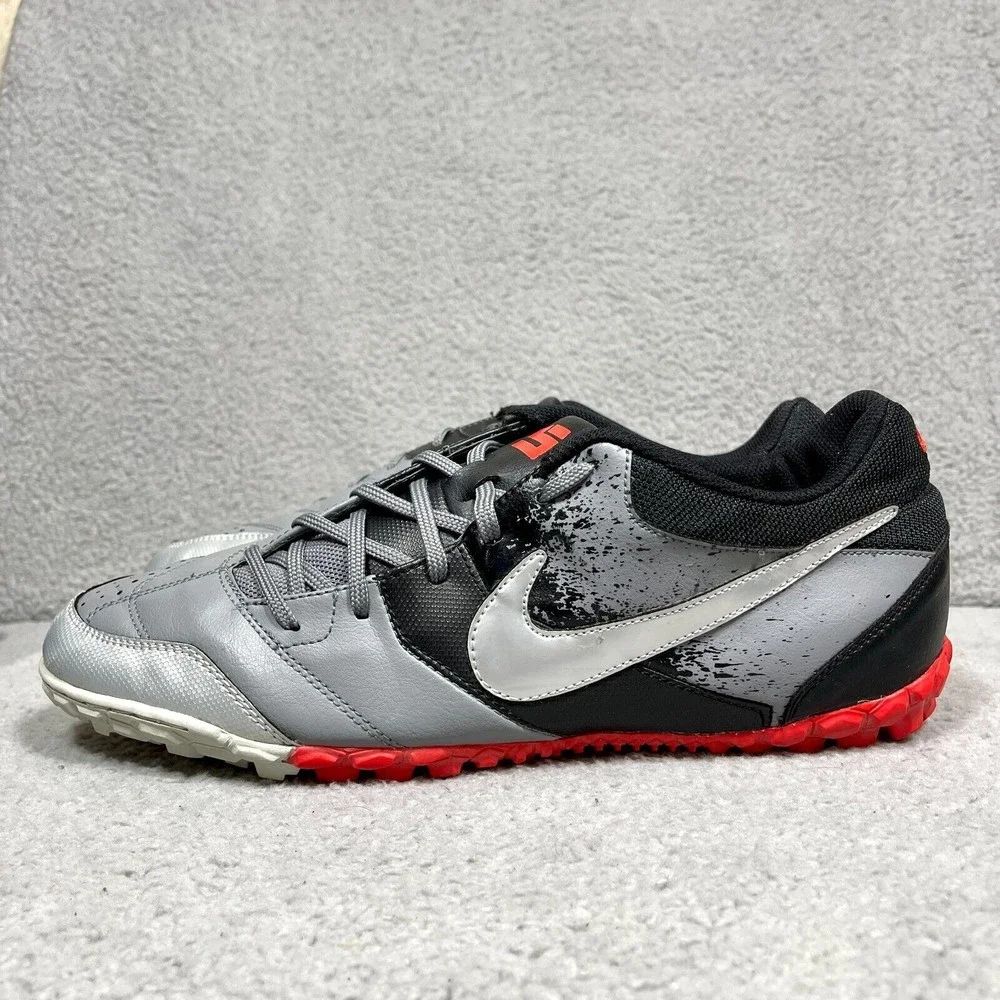 Nike 5 Bomba Mens Size 13 Soccer Football Shoes Black Gray Red 415130-003